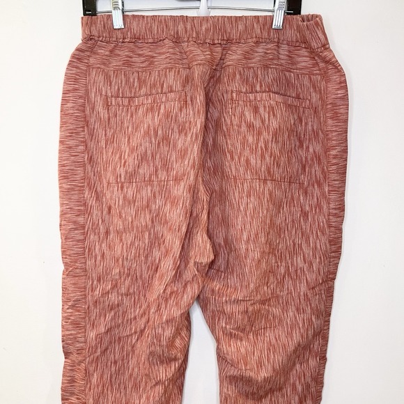 Anthropologie Long Shore Pull On Pants Medium Cropped Heathered Red Classic Boho - Picture 5 of 7